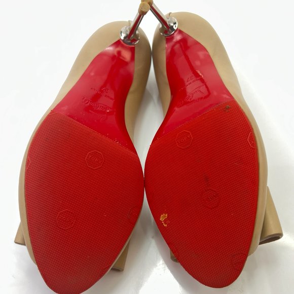 🌷❤️🔥FINAL SALE 🔥 NO OFFERS🌷💥Christian Louboutin Couche Nodo 70 Pumps 37 - Picture 7 of 8